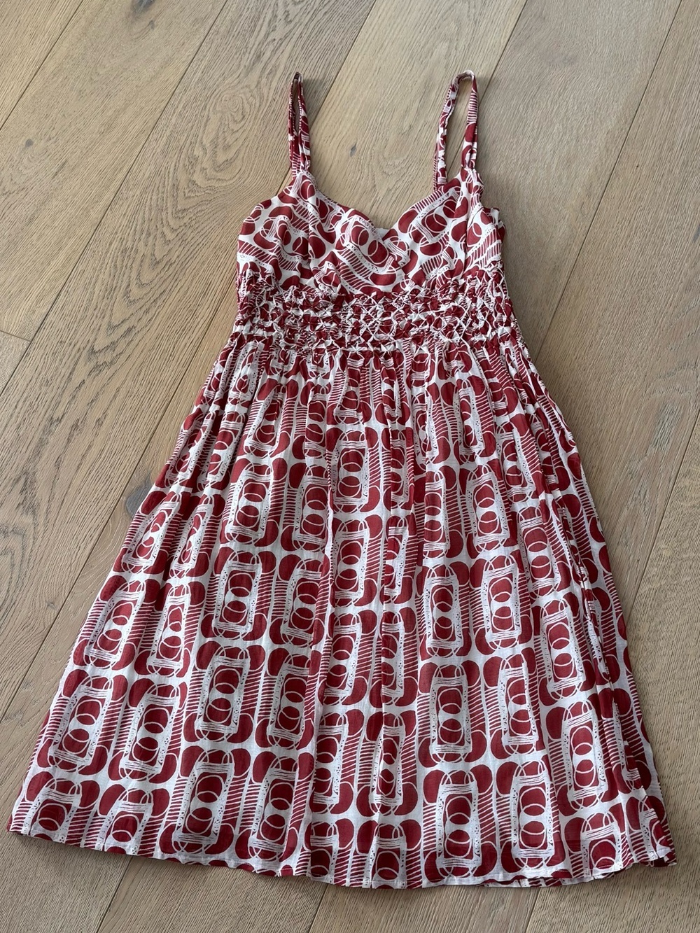 Halogen Silk Cotton Blend Smocked Waist Dress Size XSmall